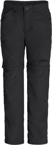 Jack Wolfskin Safari Zip off Pants K, Pantaloni da Esterno Bambini Unisex, Black, 116