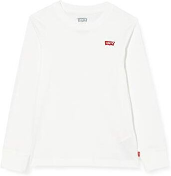 Levis Lvb L/S Batwing Chesthit Tee, Maglietta Bambini e ragazzi, Bianco (White), 4 anni