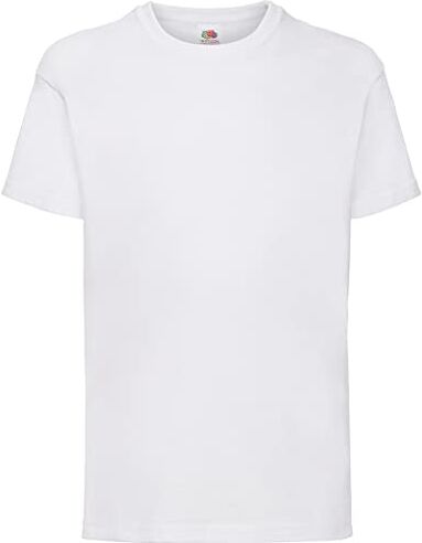 Fruit of the Loom SS132B T-Shirt da Ragazzi, Colore Bianco (White), Taglia 1-2 Anni (Taglia Produttore: 80 cm)