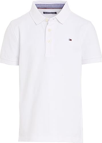 Tommy Hilfiger Maglietta Polo Maniche Corte Bambino in Cotone Bio, Bianco (Bright White), 5 Anni