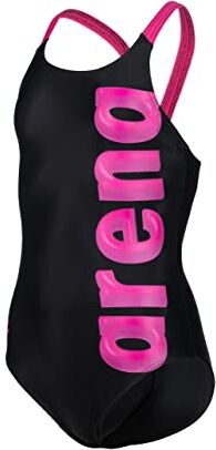 Arena Costume Sportivo da Bambina Graphic V Back, Black-Freak Rose, 14-15 Anni,