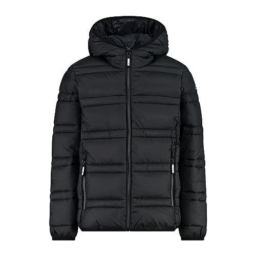 CMP Giacca Da Bambino Con Cappuccio Fisso, Giacca Unisex Bambini e ragazzi, Nero, 116