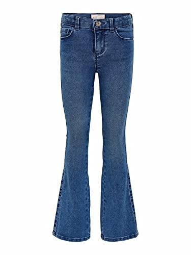 Only KIDS  KONROYAL Life Reg Flared PIM504 Noos Jeans, Medium Blue Denim, 146 Ragazze