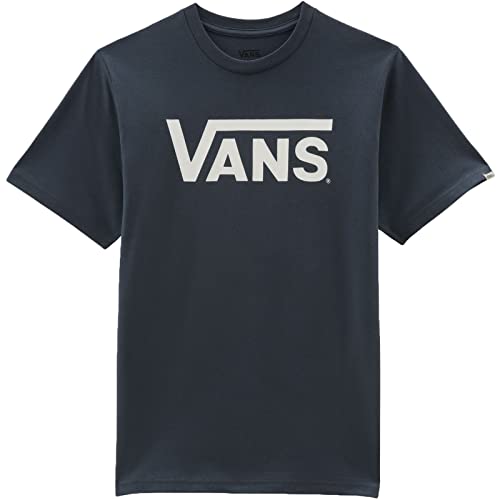 Vans Classic T-Shirt, Indigo-Marshmallow, L Unisex-Bambini