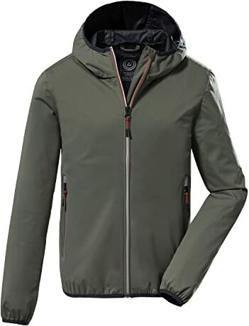 Killtec Boy's Giubbotto softshell con cappuccio, impacchettabile KOS 167 BYS SFTSHLL JCKT, light olive, 164,