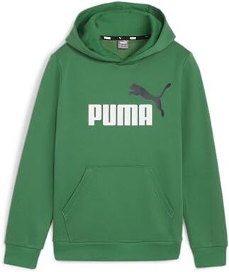 Puma Felpa con Cappuccio Ess+ 2 col Big Logo FL B, Sudore Bambino, Archivio Verde, 116