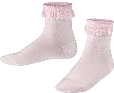 Falke Romantic Lace K SO cotone tinta unita 1 paio, Calzini Unisex Bambini, Rosa (Powder Rose 8902), 23-26