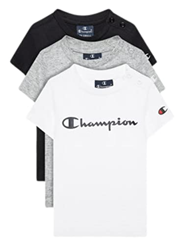 Champion Legacy American Classics Logo S/S Pack T-shirt, Bimbo 0-24, (Bianco/Nero/Rosso), 2 anni