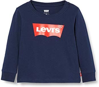 Levis Lvb L/S Batwing Tee , Maglietta a manica lunga Bambini e ragazzi, Dress Blues, 9 mesi