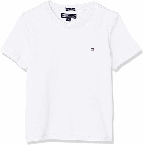 Tommy Hilfiger BOYS BASIC CN KNIT S/S, Maglietta, Bambini e ragazzi, Bright White, 6