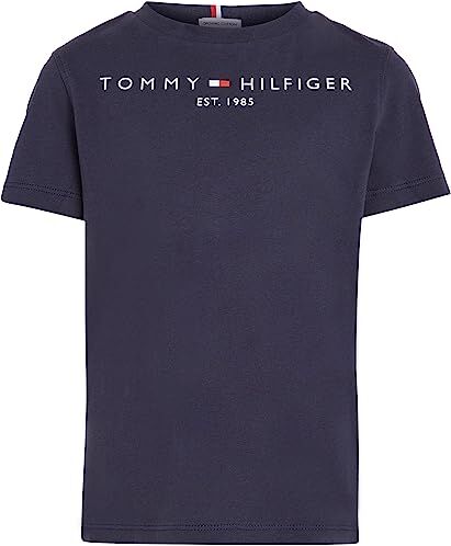 Tommy Hilfiger Essential Tee S/S Ks0ks00210, Magliette a maniche corte, Unisex Bambini e ragazzi, Blu (Twilight Navy), 3 anni