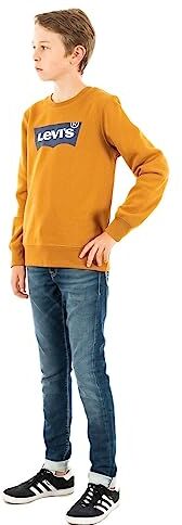 Levis Lvb Batwing Crewneck, Felpa Bambini e ragazzi, Arancione (Cathay Spice), 8 anni