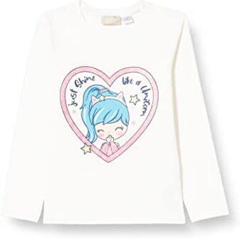 Chicco T-Shirt con Maniche Lunghe, Bianco Panna, 2 Anni Bambina