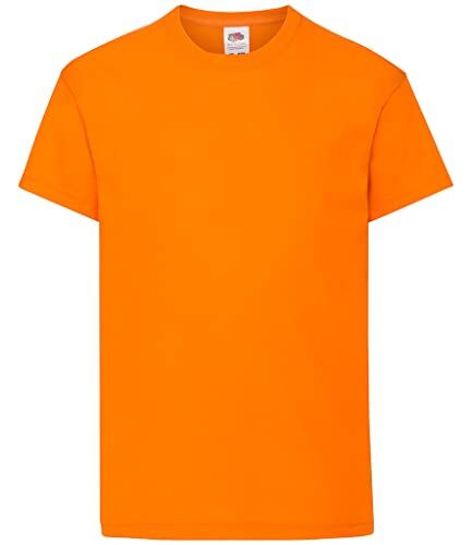 Fruit of the Loom , t-shirt unisex per bambini Orange 12 anni