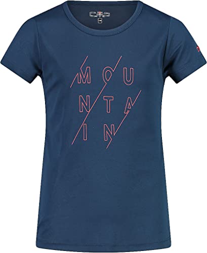 CMP T-Shirt Maglietta, Blue-Red Kiss, 98, Unisex Bambini e ragazzi