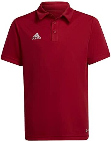 Adidas Entrada 22 Short Sleeve Polo Shirt Maglietta, Team Power Red 2, 13-14 anni Unisex Bambini e ragazzi