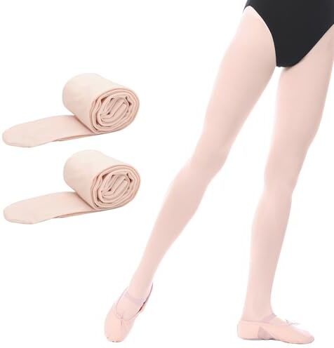 Bezioner Balletto e Danza Collant Calze per ballerine per Bambini e Adulti 2 Paia Rosa S