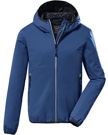 Killtec Boy's Giubbotto softshell con cappuccio, impacchettabile KOS 167 BYS SFTSHLL JCKT, blue, 164,