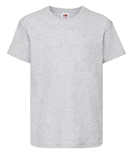 Fruit of the Loom Original T. Maglietta, Grigio (Heather Grey), 14-15 Anni (Taglia Produttore: 164 cm) Bambini e Ragazzi-Bambine e Ragazze