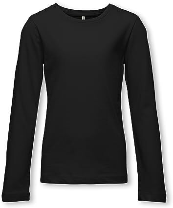 Only KIDS  Kognew  L/S Tee Jrs Noos Maglietta a Maniche Lunghe, Nero, 134-140 cm Bambine e Ragazze