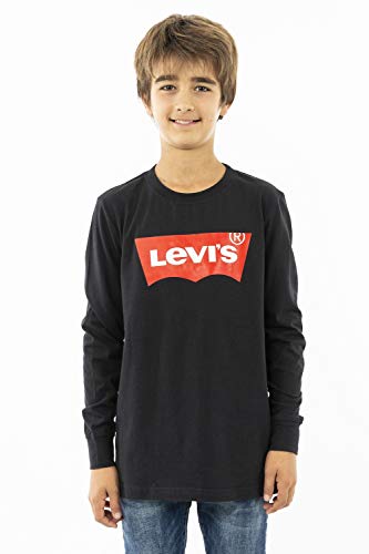 Levis Lvb L/S Batwing Tee, Maglia a maniche lunghe Bambini e ragazzi, Nero (Black), 8 anni