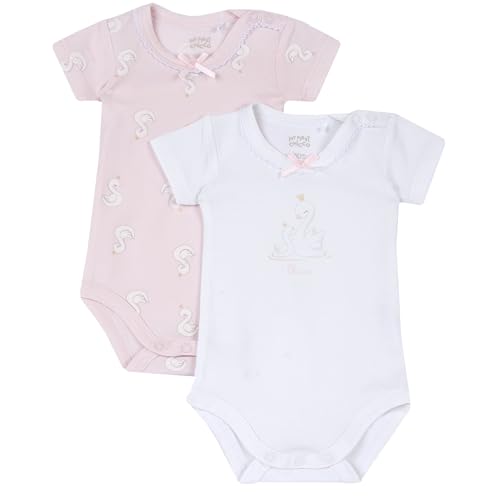 Chicco , Body Neonato, Set di 2 Body a Manica Corta, con Comoda Apertura con Bottoncini, in Morbido Cotone, Lavabili in Lavatrice, Abbigliamento Neonato 0-24 Mesi, Designed in Italy