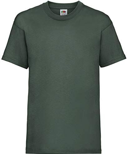 Fruit of the Loom T Camicia da ragazzo, Verde Green Bottle, 14 anni