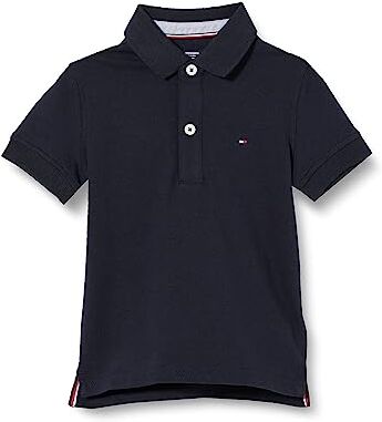 Tommy Hilfiger Maglietta Polo Maniche Corte Bambino in Cotone Bio, Blu (Sky Captain), 8 Anni