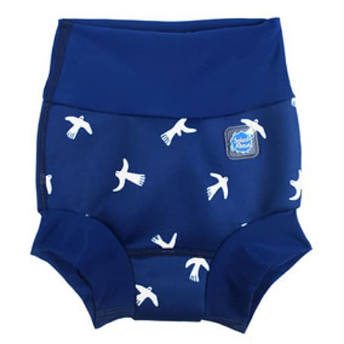 Splash About Happy Nappy Pannolino da Nuoto Riutilizzabile, White Birds, 0-3 Mesi