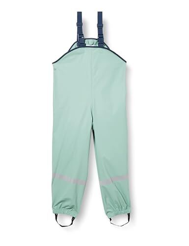 Playshoes Pantaloni fango, salopette antipioggia, sfoderati, Pantaloni antipioggia antivento e impermeabili Unisex Bambini e ragazzi, verde pastello, 104