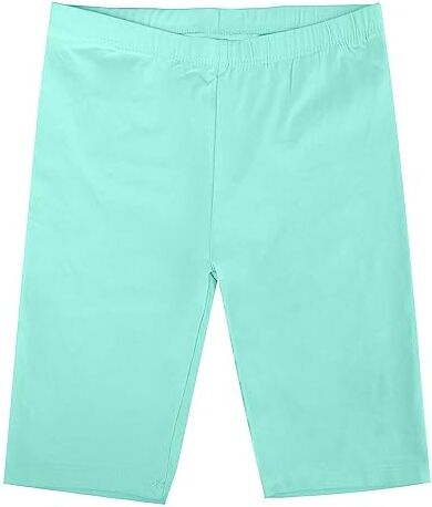 JOPHY & CO. Leggings Corti/Lunghi Bambina Cotone Vita Elastica (cod. 9750) (2 Anni, Verde Acqua Corto)