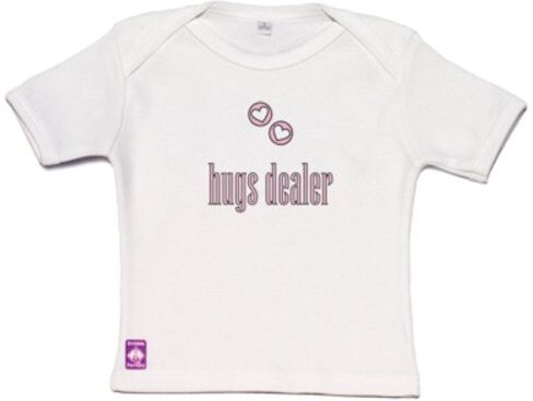 DribbleFactory Maglietta "Hugs Dealer", 24 mesi, colore: Bianco