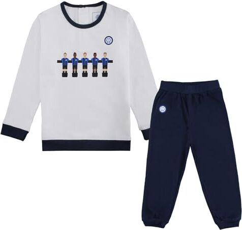 Inter Set Neonato Maglietta a maniche lunge e pantaloni lunghi, Unisex 0-24 mesi, 100% cotone