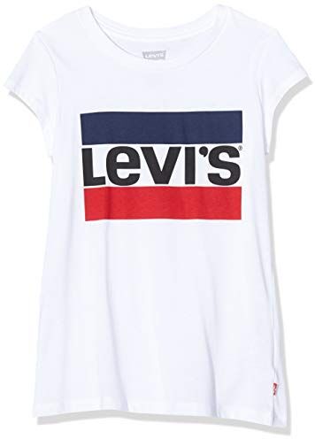 Levis Lvg Sportswear Logo Tee Bambine e Ragazze, Bianco (White), 12 anni