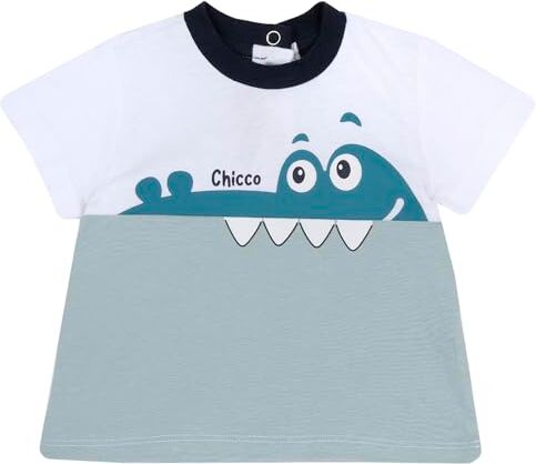 Chicco , T-shirt Neonato, Maglietta a Maniche Corte, Comoda e alla Moda, in Morbido Cotone, Lavabile in Lavatrice, Abbigliamento Neonato 0-24 Mesi, Designed in Italy