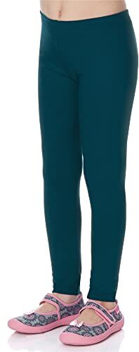 Merry Style Leggings Lunghi Bambina e Ragazza MS10-130 (Verde Smeraldo, 110 cm)