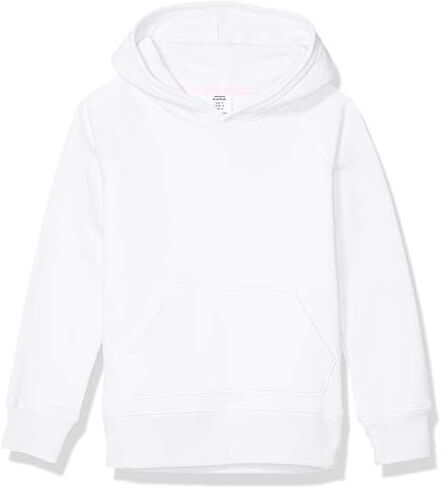 Amazon Essentials Felpa con Cappuccio Modello Pullover Bambine e Ragazze, Bianco, 6-7 Anni