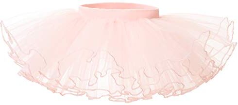 Bezioner Gonna Tulle Bambina tutù Danza Balletto Ragazze Festa Abito Gonne Costume per Bambine Rosa S 3-5 Anni