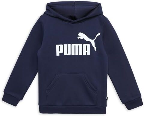 Puma Ess Big Logo Hoodie FL B Sudore Ragazzi, Peacoat, 164 -