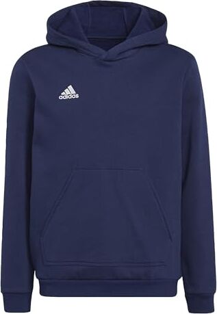 Adidas Entrada 22 Sweat Hoodie Felpa con Cappuccio, Team Navy Blue 2, 140 Unisex Bambini e ragazzi