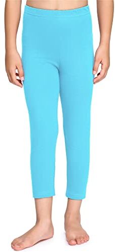 Merry Style Leggings 3/4 Bambina e Ragazza MS10-226(Turchese, 122 cm)