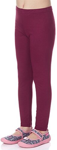 Merry Style Leggings Lunghi Bambina e Ragazza MS10-130 (Borgogna, 134 cm)