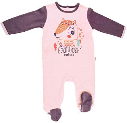 Petit Béguin Pigiama bambino Velluto Rosa Nocciola – Taglia – 24 mesi (92 cm)