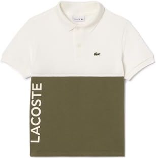 Lacoste -CHILDREN S/S POLO-PJ5294-00, Bianco/Verde Cachi, 8 ans