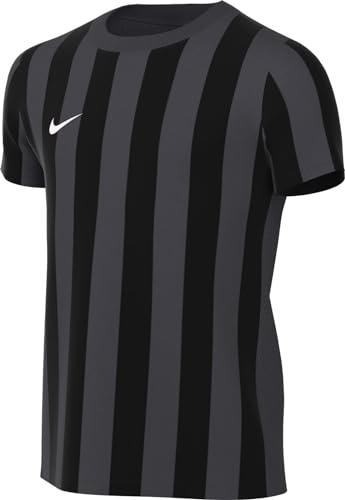 Nike Striped Division IV Jersey Maglia a Maniche Corte da Bambino, Unisex Bambini, , Antracite/Nero/Bianco, 12-13 Anni