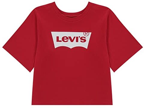 Levis Lvg Light Bright Cropped Top Bambine e Ragazze, Super Red, 12 anni