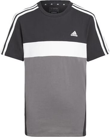 Adidas Unisex Kids Tiberio 3-Stripes Colorblock Cotton Kids Short Sleeve T-Shirt