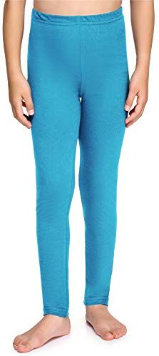 Merry Style Leggings Lunghi Bambina e Ragazza MS10-225 (Turchese Scuro, 140 cm)