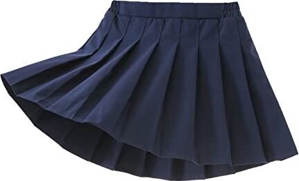 Yealoo Gonna a Pieghe per Uniforme Scolastica Ragazze Bambini, A-Linea, Mini Danza Scooter Vestito con Pantaloncini Interni