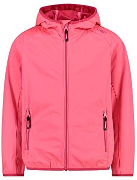 CMP Softshell jacket with fixed hood, Girl, Gloss-Fragola, 164